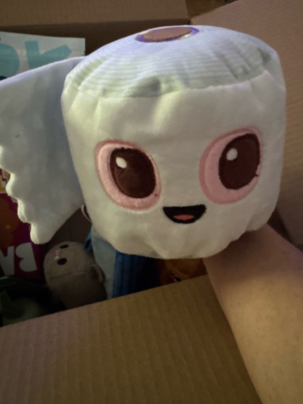 Bark Box Potty Mouth Pete XXL giant toilet paper dog toy NEW rip & reveal multi